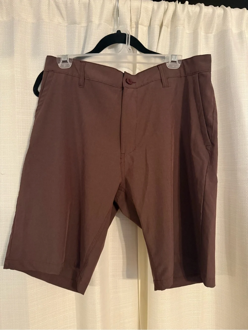 burnside Men's brown/burgundy Flat-Front Shorts